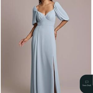 Dusty blue maxi dress